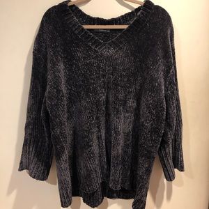 ZARA Blue Chenille Sweater